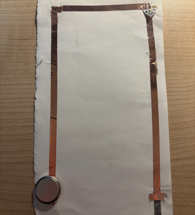 A rectangular circuit waiting to be powered.