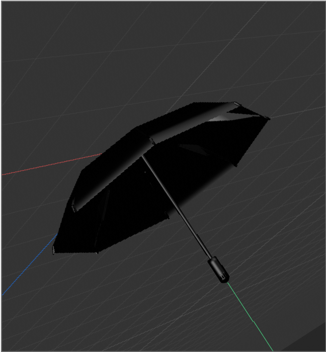 Side View Structural Diagram of the Umbrella