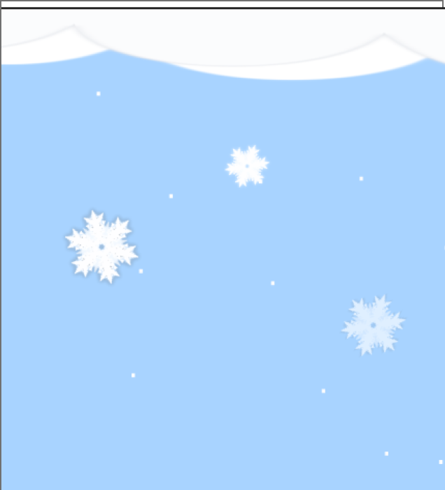 The image displays a 4-second snowflake animation I created in After Effects, incorporating snowflake close-ups and text elements.