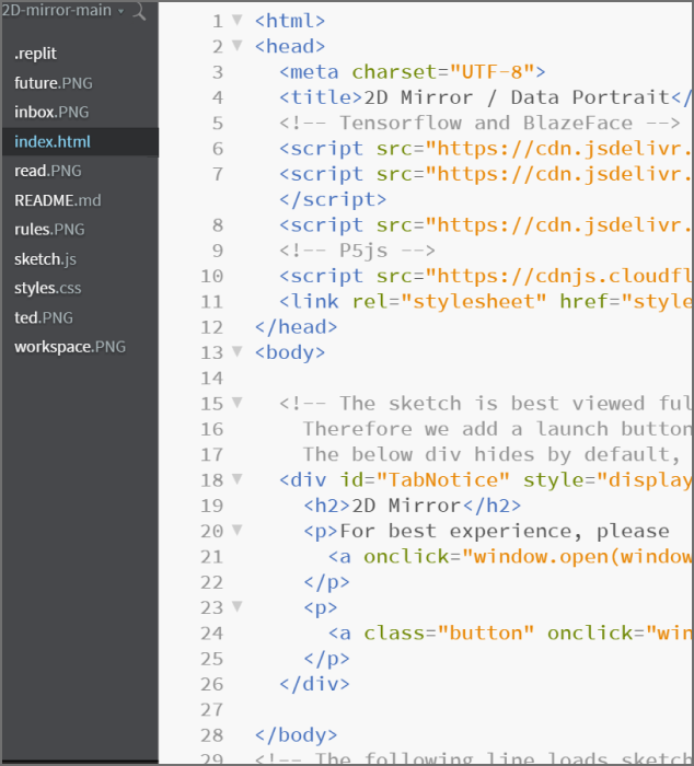 This is Braket's code interface, representing the underlying implementation code for Digital Data Portraits.