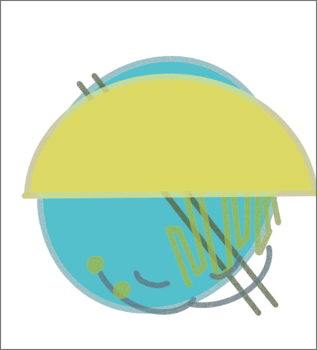 This is a cyan-yellow Digital Data Portraits variant generated by Braket, code-generated.